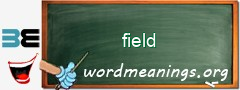 WordMeaning blackboard for field